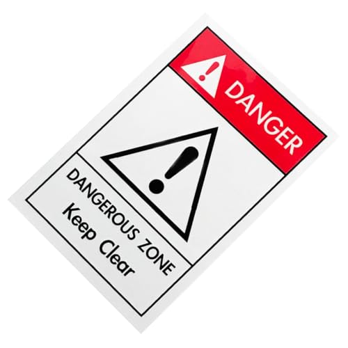 Cabilock Warnschild Maschinen Gefahrenzone Warnaufkleber Selbstklebend Warnschild für Lager Werkstatt Sicherheitskennzeichnung von Cabilock