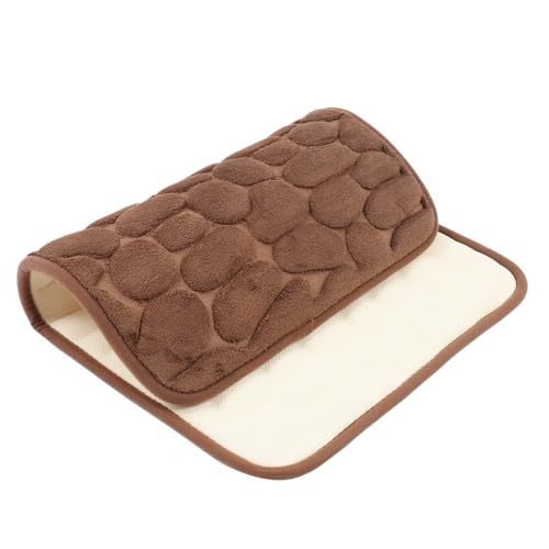 Cabilock Waschbare rutschfeste Badezimmermatte aus Polyester Weicher Boden und Eingangsbereich Teppich Komfortabel Strapazierfähig Pflegeleicht Braun für Wc und Dusche von Cabilock