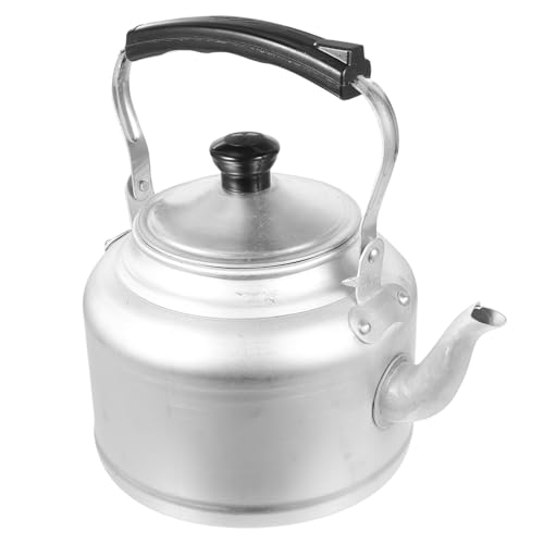 Cabilock Wasser Restaurant Wasserkocher Kaffee Küche Metall Anti-Kochen Tee Wärme Teekanne Aluminium Retro L Griff Vintage Büro Kochen mit Topf Praktisch Aluminium von Cabilock