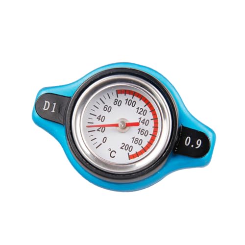 Cabilock Wasserbehälterdeckel mit Integriertem Temperaturmesser Einsetzbar Langlebiges Material Klare Anzeige Kühler Wassertemperaturanzeige Passend für Verschiedene Fahrzeugmodelle Große von Cabilock