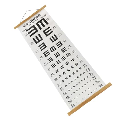 Cabilock Wasserdichte Robuste Visuelle Sehtafel mit Holzrahmen Standardisiertes Augen testdiagramm zum Aufhängen Praktisch für Vielseitig Einsetzbar im Alltag von Cabilock