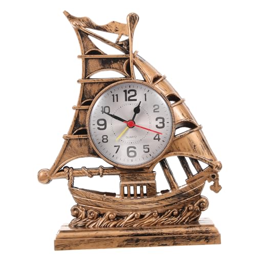 Cabilock Wecker Kleine Digitaluhr Tisch-quarzuhr Uhr Mit Dekoration Flip-Uhr Im Retro-Stil Vintage-Uhr-wohnkultur Funkwanduhr Alarm Elektrische Uhr Digitale Weckuhr Uhren Plastik Golden von Cabilock