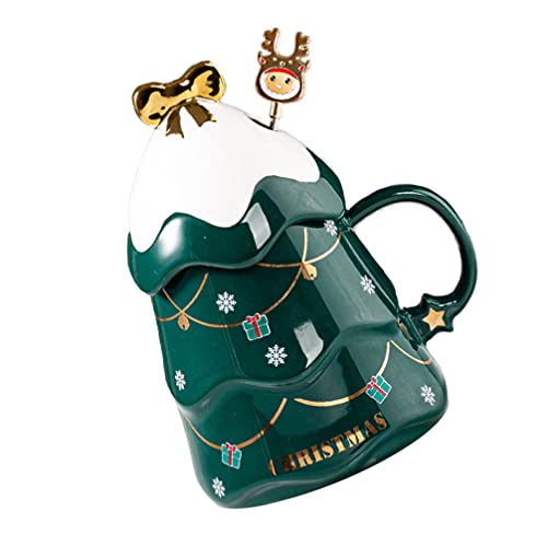 Weihnachtstasse Weihnachtsgeschirr Weihnachten Baum Tasse: Grün Weihnachtstassen Set Christmas Mug Weihnachtsbecher Groß Weihnachts Tasse von Cabilock