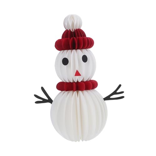 Cabilock Weihnachtliche Schneemann-bienenwaben-Dekoration Kompakter Tischmittelpunkt Wiederverwendbar Festliche Indoor-deko für Esstisch für Weihnachtsfeiern und Kleine Räume von Cabilock