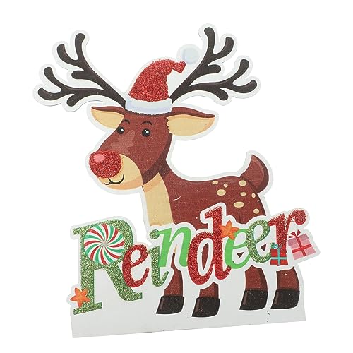 Cabilock Weihnachtlicher Tischdeko Schild aus Holz Rustikale Weihnachtsdekoration für Festliche Anlässe Freunde Wohnzimmer und Partys von Cabilock