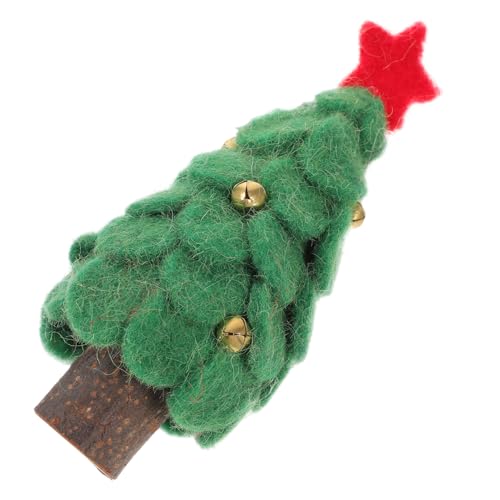 Cabilock Weihnachtsbaumschmuck Baum Mini Dekorationen Miniatur Mini Weihnachtsbaumspitzen Pelz Mini Weihnachtsbaum Rosa Wollweiß Mini Tisch Weihnachtsbaum/Kleinkind Form Schmal von Cabilock