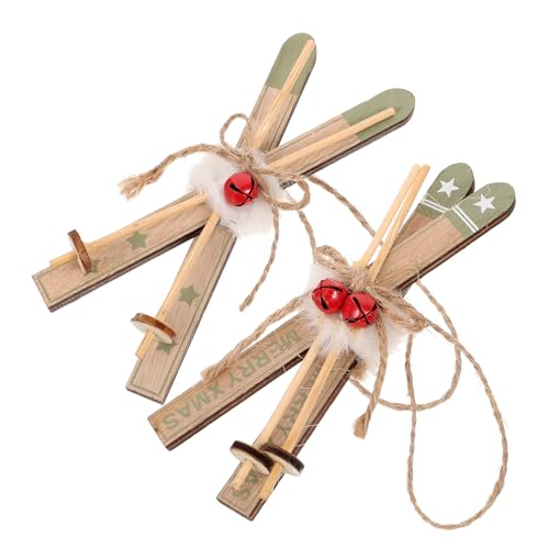 Cabilock Weihnachtsschlitten- 2 Stück Handgefertigte Schlitten-Ornamente Aus Holz Mini-Schlitten Für Weihnachten Cabilock Weihnachtsschlitten- 2 Stück Handgefertigte Schlitten-Ornamente Aus Holz Mini-Schlitten Für Weihnachten von Cabilock