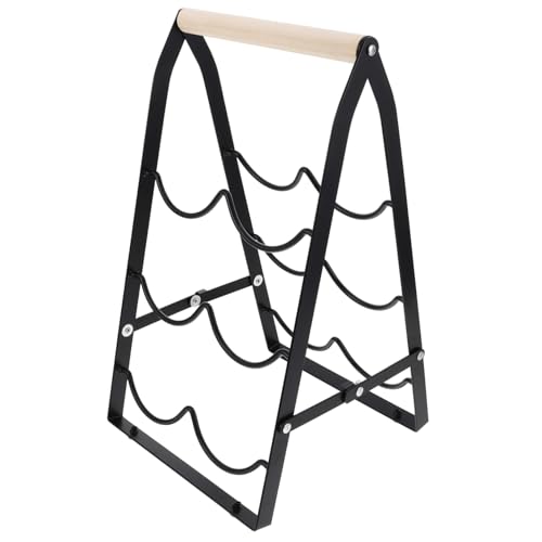 Cabilock Weinregal Regale zur Aufbewahrung von Wasserflaschen Wasserflaschenregal Aufbewahrungsregal für Wasserkocher Weinflaschenregal Weinstand Wine Rack hölzern Black von Cabilock
