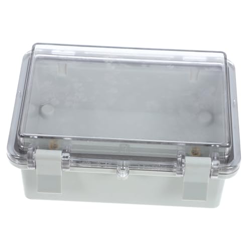 Cabilock Wetterfeste Kunststoff Abzweigdose mit Transparentem Deckel Wetterfeste Verteilerdose für Außenbereich Robuste Anschlussbox für Gartenlampen und Außenbeleuchtung von Cabilock