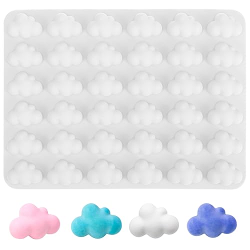Cabilock Wolken-Silikonformen Wolkenform Schokoladenform Eiswürfelform - -Form Gummipasten-Formen Für 3D-Fondant-Kuchen Kerzen-Klebeform Backwerkzeuge Weiß Cabilock Wolken-Silikonformen Wolkenform Schokoladenform Eiswürfelform - -Form Gummipasten-Formen Für 3D-Fondant-Kuchen Kerzen-Klebeform Backwerkzeuge Weiß von Cabilock