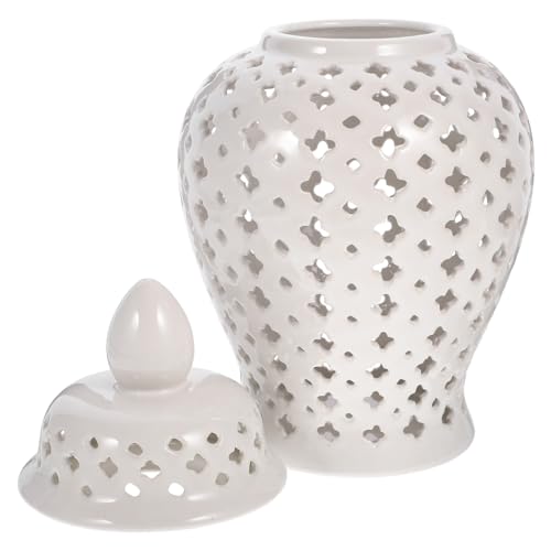 Cabilock Zarte Blumenvase Aus Keramik Hohles Gefäß Vintage-stil Schreibtisch-ornament 15 X 15 X 28 Cm Cabilock Zarte Blumenvase Aus Keramik Hohles Gefäß Vintage-stil Schreibtisch-ornament 15 X 15 X 28 Cm von Cabilock