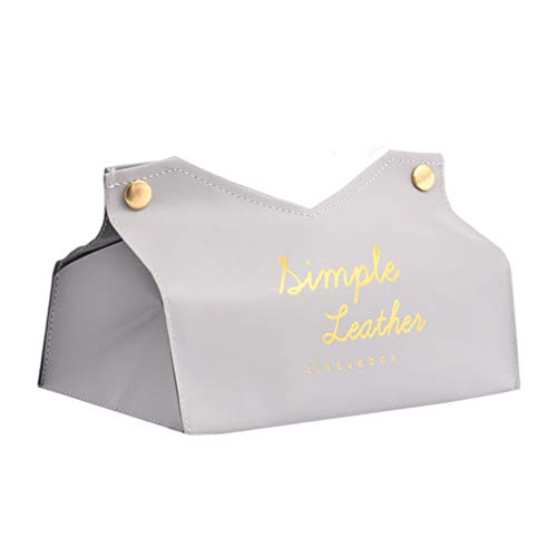 Quadratische Taschentuchbox Aus Pu-Leder – Stilvoller Taschentuchhalter Für Badezimmer, Büro, Auto Und Zuhause – Kreatives Design in Grau von Cabilock