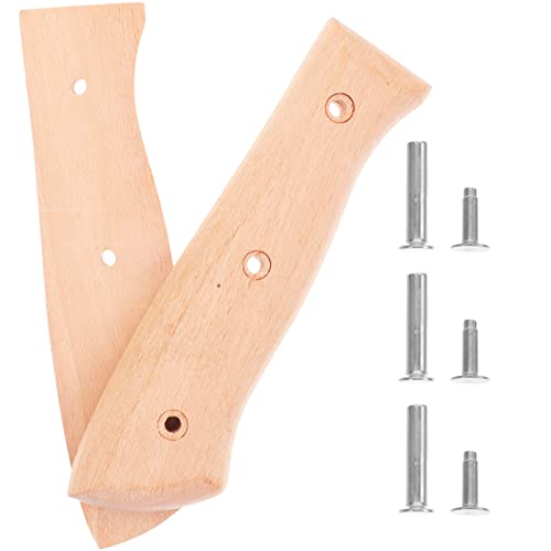 Cabilock Zubehör Messergriff Küchenmesser Ersatz Griff Holzgriff Ersatzteile Cutter Reparaturgriff Universalgriff für Küche Kochmesser Fleischmesser Hackmesser Zubehör Siebträger von Cabilock