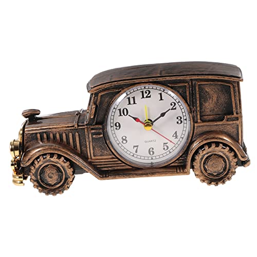 Cabilock autoförmiger Wecker Schreibtisch Digitaluhr Uhrenverzierung - -Modell Retro hühner Spielzeug kinderknallzeug Sammeluhr Tischuhr Umweltschutz Galvanik Golden von Cabilock
