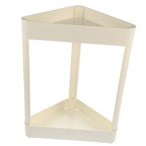 Cabilock doppeltes Lagerregal Storage Shelves abstellständer Eckregal fürs Badezimmer Eck-Organizer für Badezimmertheken Ecke regalhalterung Kosmetikregal Schlafzimmer Plastik Weiß von Cabilock