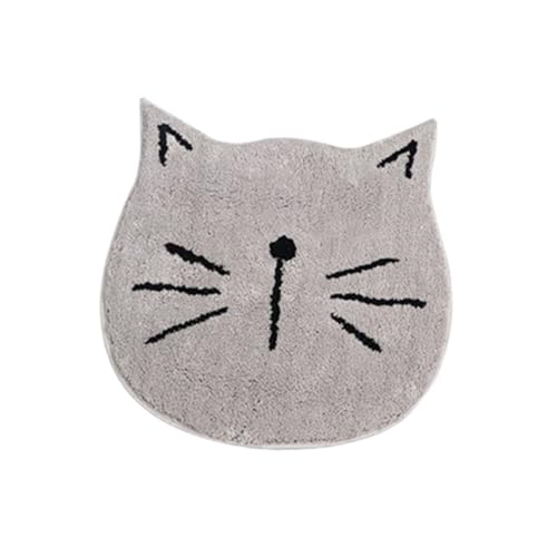 Cabilock rutschfeste Badematte Katzenform mit Hoher Wasseraufnahme Weicher Badteppich für Badezimmer Rutschfester Fußmatte Schutz Geeignet für Dusche und Wc Badezimmer Zubehör von Cabilock