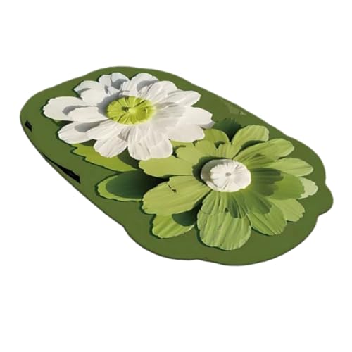 Cabilock rutschfeste Badezimmermatte mit Blumenmuster Wasserabsorbierende Fußmatte für Badezimmer Bequem für Fliesen und Holzböden von Cabilock