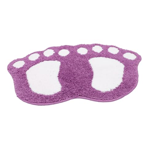Cabilock rutschfeste Matte Nicht Badezimmermatten geformter Teppich Innenteppich fußmatte Badteppich Badematte Badezimmer Teppich Badvorleger Badezimmertürmatte Polyester Violett von Cabilock