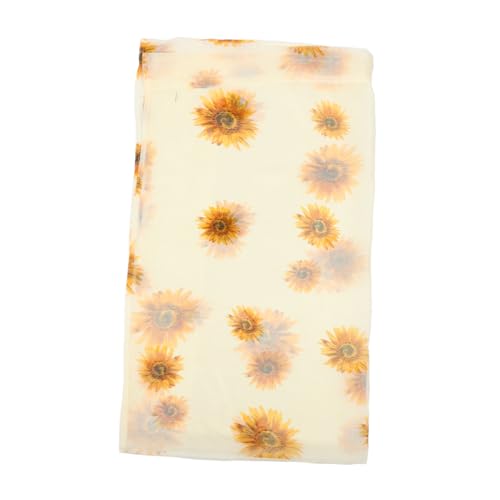 Cabilock Elegante Gelbe Sonnenblumen-fenstervorhänge Aus Tüll Transparent mit Stangentasche Weich und Durchsichtig für Wohnzimmer 100 X 200 cm von Cabilock