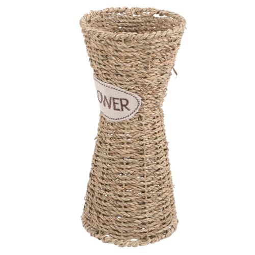 Gefäße Vintage Geschenkvase Pflanzgefäß Blumenbehälter Bürohalter Topf Krug Künstliche Dekorationen Griff Stehende Hauszweige Hoher für Außenbereich Rattan Vase 30 cm Hoch von Cabilock