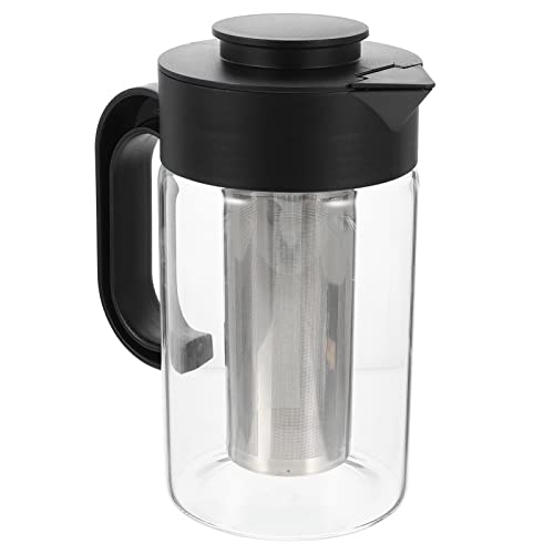 Cabilock Saftkrug Milchspender Wasserkessel Hochtemperaturkrug Kühlender Getränkekrug Krug Für Eiskaffee Transparente Milch Eistee Klarer Krug Weinkaraffe Mimose Wasserkocher Tropfer Glas von Cabilock