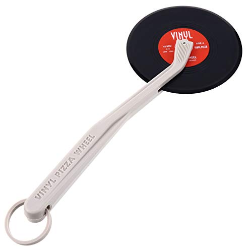 Pizza Wheel Vintage Vinyl Schallplatten Pizza Cutter Pizzaschneider Pizzaroller Pizzamesser Pizzaradschneider Pizzarad Pizza Räder Teigrad Teigschneider Küchen Accessoires von Cabilock