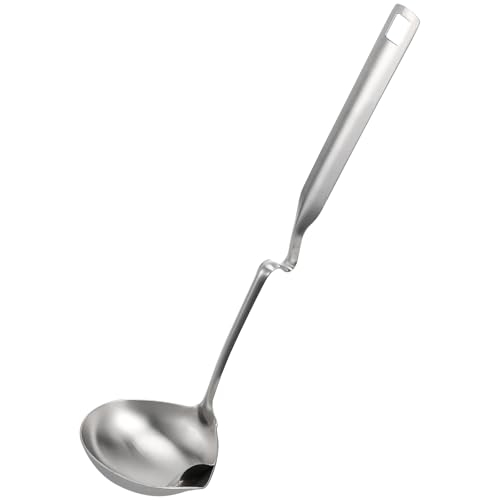 Suppenkelle Fetttrenner aus hochwertigem Edelstahl: Soßenlöffel mit langem Stiel Schöpfkelle Gießlöffel Zum Servieren und Schöpfen von Suppen und Eintöpfen Suppenkelle Fetttrenner aus hochwertigem Edelstahl: Soßenlöffel mit langem Stiel Schöpfkelle Gießlöffel Zum Servieren und Schöpfen von Suppen und Eintöpfen von Cabilock