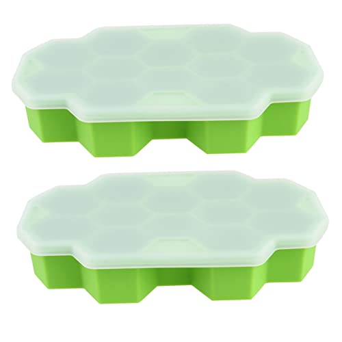Tabletts Mit Deckel 12 Gitter Waben-eisformen Silikon-eisformen Für Den Gefrierschrank Wiederverwendbare Eisschalen Für Die Küche von Cabilock
