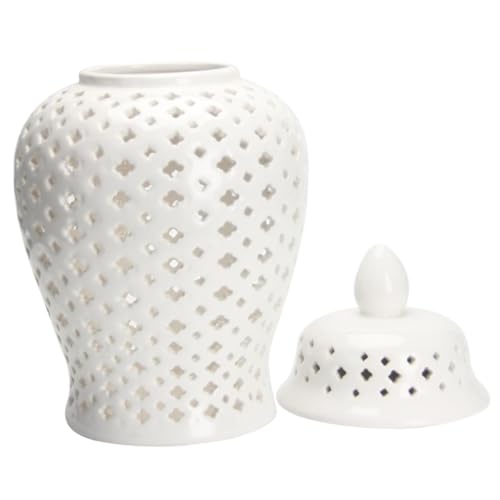 Weißes Hohles Allgemeines Glas Im Chinesischen Stil Durchbohrtes Ingwerglas Tisch-Blumenhalter Tisch-Blumenvase Gelbes Gitter-Ingwerglas Dekorative Vase Knoblauch Weißes Hohles Allgemeines Glas Im Chinesischen Stil Durchbohrtes Ingwerglas Tisch-Blumenhalter Tisch-Blumenvase Gelbes Gitter-Ingwerglas Dekorative Vase Knoblauch von Cabilock