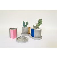 Beton Tropfenform Minitopf Mit Unterteller. Mini Blumentopf Aus Beton von CabineroShop