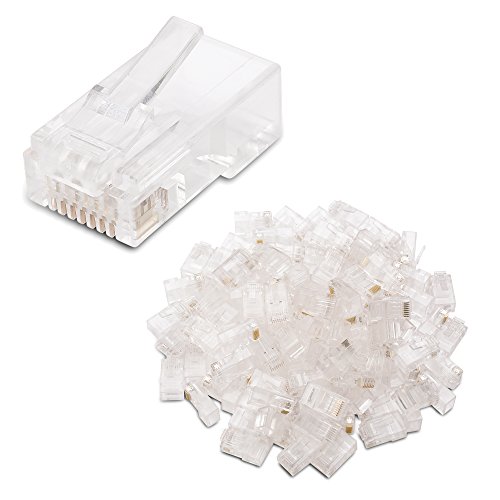 Cable Matters Cat6 RJ45 Modularstecker für Kabel mit großem Durchmesser, 100 Stück von Cable Matters