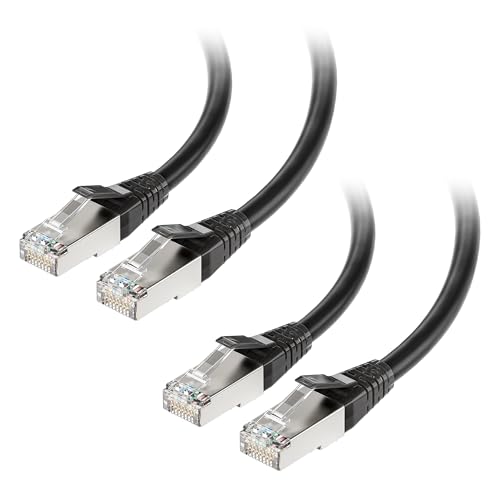 Cable Matters Abgeschirmtes, 40 GBit/s Cat 8 netzwerkkabel 3m in Schwarz (2000 Mhz Kategorie 8 Ethernet Kabel, Cat 8 Kabel, Gaming Ethernet Kabel, LAN Kabel Cat 8) - 3 m von Cable Matters