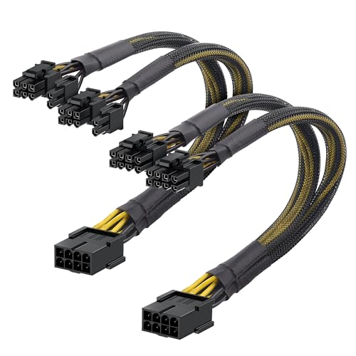 Cable Matters 2er-Pack Power Adapter PCIe 8 Pin auf Dual 8 Pin (6+2) PCIe für GPUs – 22cm (8 Pin PCIe Kabel für GPU, Dual 8 Pin PCIe Kabel) von Cable Matters