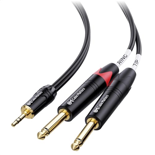 Cable Matters 3,5mm-TRS-zu-Dual-6,35mm-TS-Breakout-Kabel 3 m, 1/8-zu-Dual-1/4-Kabel von Cable Matters