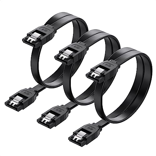 Cable Matters 3er-Pack SATA III 45 cm Sata Kabel 6gb/s (Sata 3 Kabel, SATA-Kabel SSD, sata Cable) in Schwarz von Cable Matters