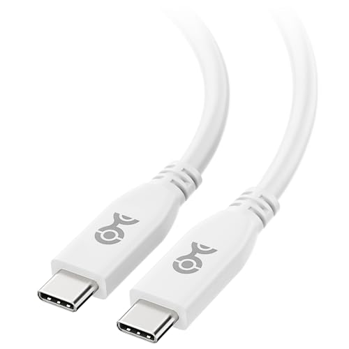 Cable Matters USB4 Kabel mit 40Gbps Daten, 8K Video und 240W Ladeleistung in 0,8 Meter, Weiß - USB 4 Kabel voll kompatibel mit USB C, Thunderbolt 3 und Thunderbolt 4 von Cable Matters