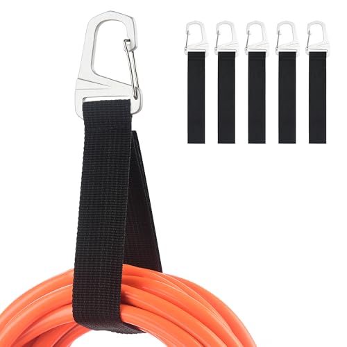 Cable Matters 5er-Pack Hochleistungs-Verlängerungskabel-Organizer-Riemen mit Metallschnalle, 22 kg Tragkraft, Verlängerungskabelhalter mit 32 x 2,5 cm Klettverschlussriemen von Cable Matters