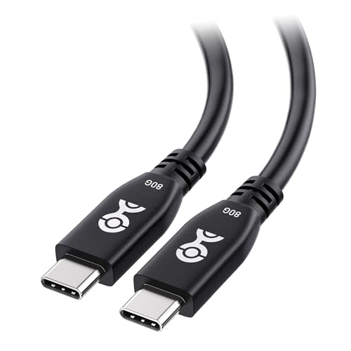 Cable Matters 80 Gbps USB 4 Kabel 0,6m, unterstützt bis zu [8K@120Hz/4K@480Hz Video, 240W Laden, 80 Gbps Datenübertragung] USB4-Kabel, Schwarz, kompatibel mit Thunderbolt 4, MacBook von Cable Matters