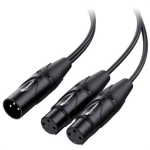 Cable Matters Symmetrisches XLR Splitter Kabel – 0,5m, XLR Kabel Y Splitter (XLR Y Splitter 1 Stecker auf 2 Buchse) von Cable Matters