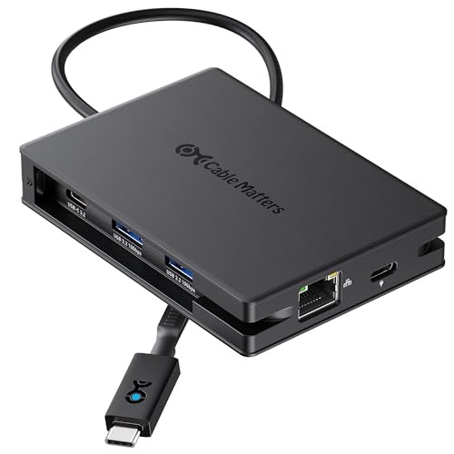 Cable Matters 8-in-1 USB C Hub Multiport Adapter mit Zwei HDMI-Anschlüssen, 140W PD-Ladefunktion, Gigabit-Ethernet, 10 G Datenübertragung über 3 USBC & A, sowie 1 USB 2.0 Cable Matters 8-in-1 USB C Hub Multiport Adapter mit Zwei HDMI-Anschlüssen, 140W PD-Ladefunktion, Gigabit-Ethernet, 10 G Datenübertragung über 3 USBC & A, sowie 1 USB 2.0 von Cable Matters