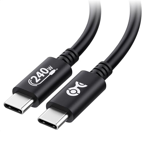 Cable Matters [USB-IF zertifiziert] 240W usb c ladekabel 1m schnellladekabel für MacBook Pro, Dell XPS (USB-C ladekabel, 140W USB C Kabel) mit Stromübertragung 3.1 in Schwarz (USB 2.0, No Video) von Cable Matters