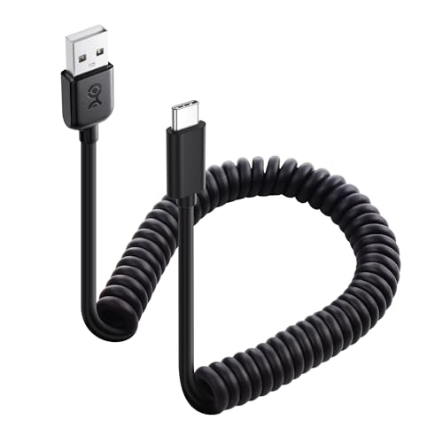 Cable Matters USB zu USB C Spiralkabel mit 3A/15W Schnellladung 0,3-1,2m, Apple CarPlay Kabel, Android Auto Kabel, Spiralkabel USB A zu USB C, für iPhone 16 pro Max, Galaxy S23, iPad Cable Matters USB zu USB C Spiralkabel mit 3A/15W Schnellladung 0,3-1,2m, Apple CarPlay Kabel, Android Auto Kabel, Spiralkabel USB A zu USB C, für iPhone 16 pro Max, Galaxy S23, iPad von Cable Matters