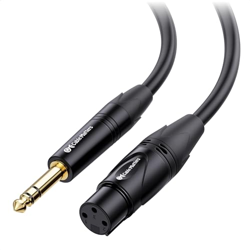 Cable Matters XLR auf klinke 6,35 mm Kabel 3m Stecker zu Buchse (Klinke auf XLR Kabel, XLR zu TRS Kabel, XLR zu 1/4 Kabel) - 3 m von Cable Matters
