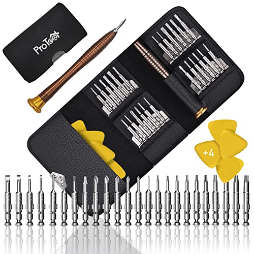 Universal Schraubendreher-Set, Mini Werkzeug 29 in 1 schraubenzieherset, Schlitz, Kreuzschlitz, Torx, Reparatur Kit für iphone, ipad, Macbook, Computer, Switch, PS4, Xbox, Laptop, Brille, Uhren, usw von Protool