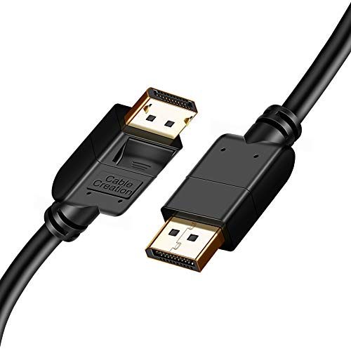 CableCreation 8K Displayport Kabel 1.4, 6.6ft DisplayPort zu DisplayPort Kabel (DP zu DP Kabel) vergoldet mit 8K@60Hz, 4K@144Hz, 2K@165Hz Videoauflösung mit HDR Unterstützung, 2M/Schwarz von CableCreation