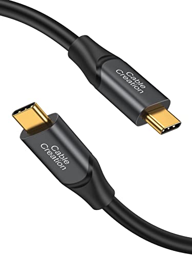 CableCreation USB C auf C Kabel 30cm, USB C zu C USB 3.2 Gen2 10Gbps Datenkabel, 100W Schnellladung Android Auto Kabel Typ C Kabel für USB C Externe SSD MacBook iPad Galxy S23 ZFold ZFlip etc, 0,3m von CableCreation