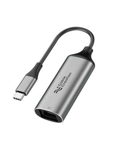 CableCreation USB C to 5Gbps EthernetAdapter, 5Gbps Multi-Gig LAN Speeds, Backward Compatible with 1GbE/2.5GbE, Bus-Powered, Durable, Plug-and-Play for USB-C Devices von CableCreation
