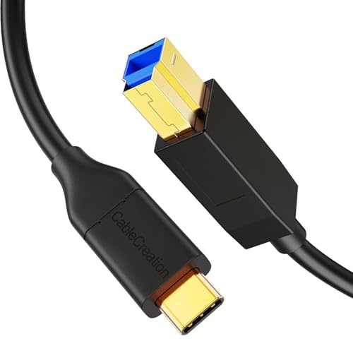 CableCreation USB C to USB B 3.1 Cable 10FT, USB B to USB C, USB Type B to USB C Cable 5Gbps for Thunderbolt 3 Host MacBook Pro Air, External Hard Drive, Docking Station, Scanner, Black,3M CableCreation USB C to USB B 3.1 Cable 10FT, USB B to USB C, USB Type B to USB C Cable 5Gbps for Thunderbolt 3 Host MacBook Pro Air, External Hard Drive, Docking Station, Scanner, Black,3M von CableCreation
