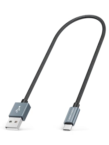 CableCreation USB to Micro USB Cable, Braided USB2.0 Micro-B USB Charging Data Cable Works with Fire Stick, Chromecast, Micro-B Phone, Grey (1 FT) von CableCreation