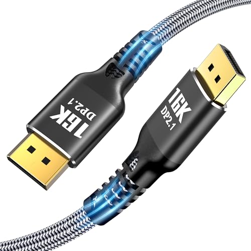 CableDeconn DisplayPort 2.0 1.5M Ultra HD 16K 10K 8K 4K DP1.4 DP1.2 HBR3 16K(15360x8640)@60Hz 10K/8K@60Hz 4K@165Hz 144Hz High Speed 80Gbps HDCP 3D Slim and Flexible DP to DP Cable von CableDeconn